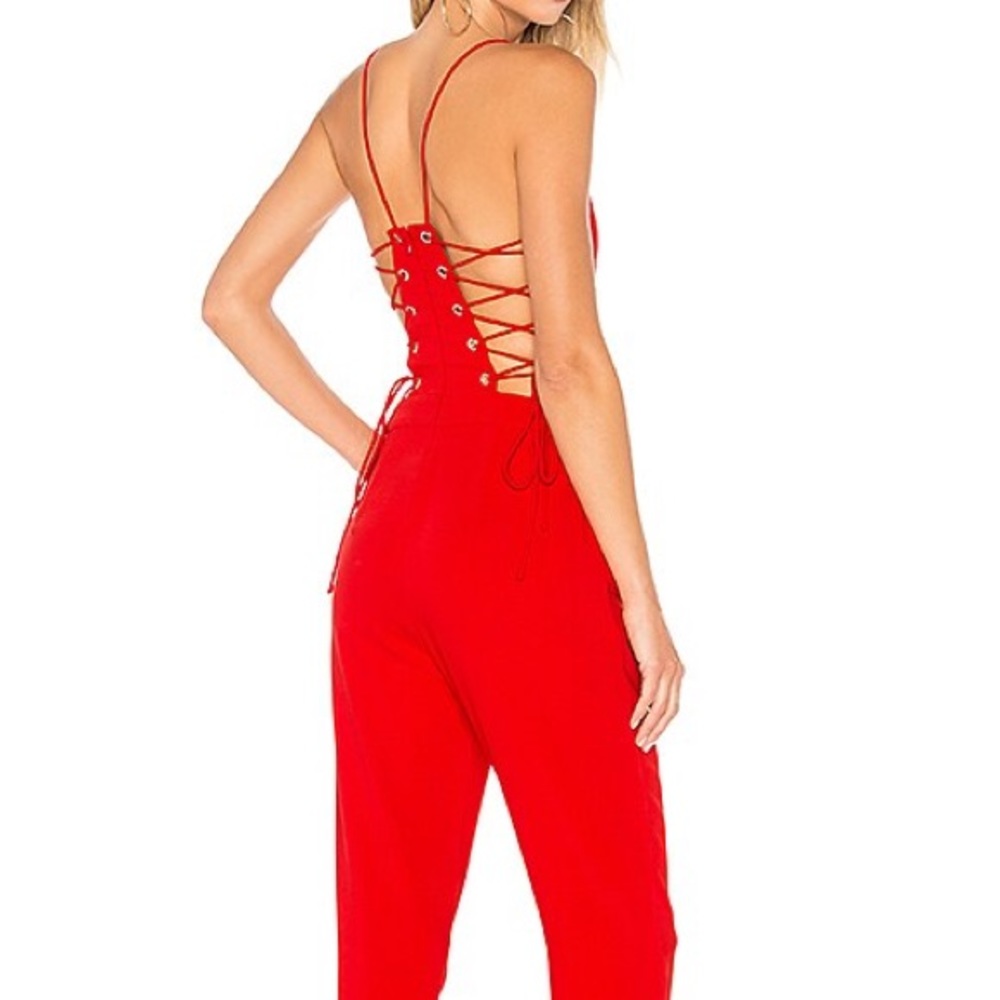 Revolve Kathleen Strappy Jumpsuit - Red XXS, new with tags